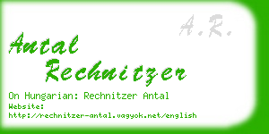 antal rechnitzer business card